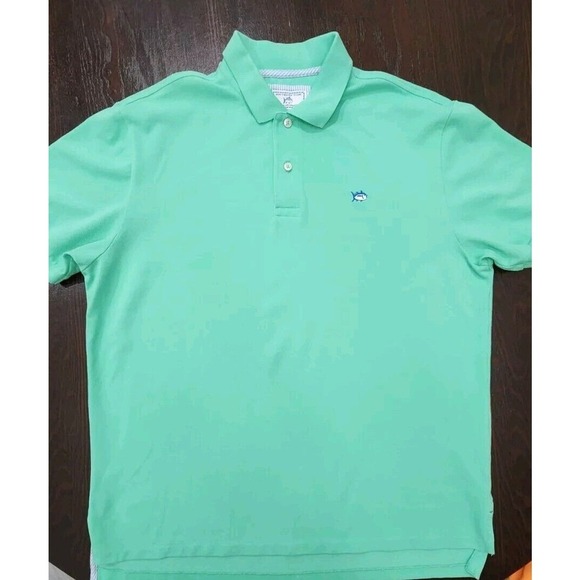 Southern Tide Skipjack Polo Shirt Mens Large Green Golf Performance Stretch - Picture 1 of 9